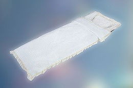 Stitched silk facecloth without religious symbols