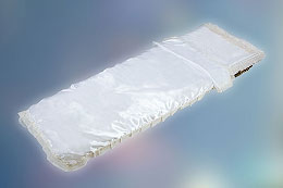 Satin facecloth without religious symbols