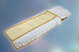 Spandex satin facecloth with brocade set