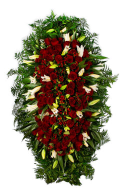 Wreath made of natural flowers “Farewell bouquet”