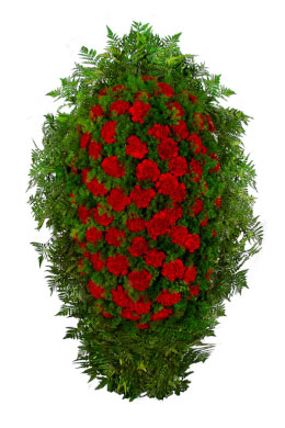 Wreath made of natural flowers “Carnations”