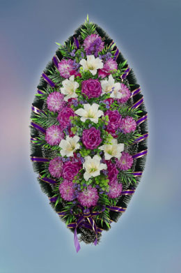 Wreath made of artificial flowers “Standard” — №3