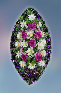 Wreath made of artificial flowers “Standard” — №4