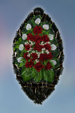 Wreath made of artificial flowers “Standard” — №8