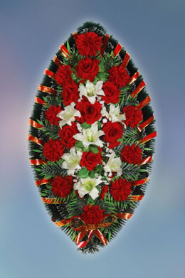 Wreath made of artificial flowers “Standard” — №9
