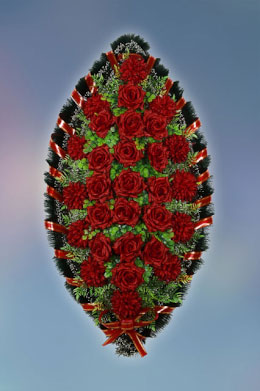 Wreath made of artificial flowers “Standard” — №12