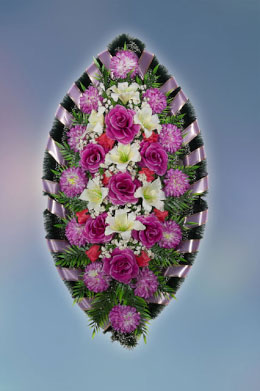 Wreath made of artificial flowers “Standard” — №13
