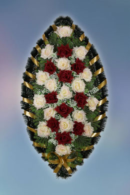 Wreath made of artificial flowers “Standard” — №15